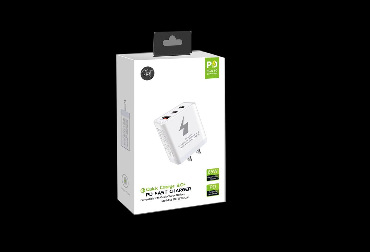TYPE-C AND USB Home Adapter 65w - White