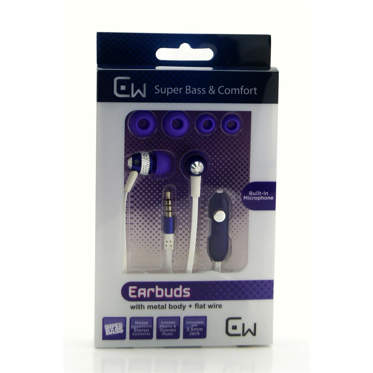 Metal Stereo Hands Free with Super Sound M16 - Purple