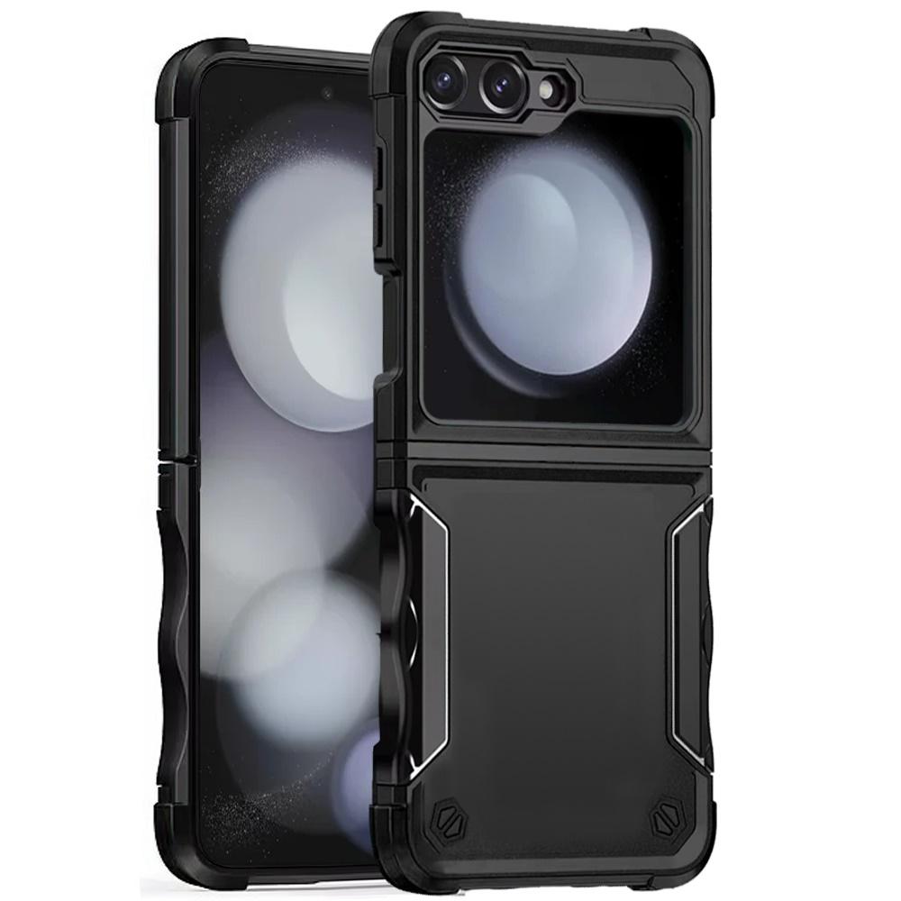 Samsung Z Flip 6 Exquisite Tough Shockproof Hybrid Case Cover - Black