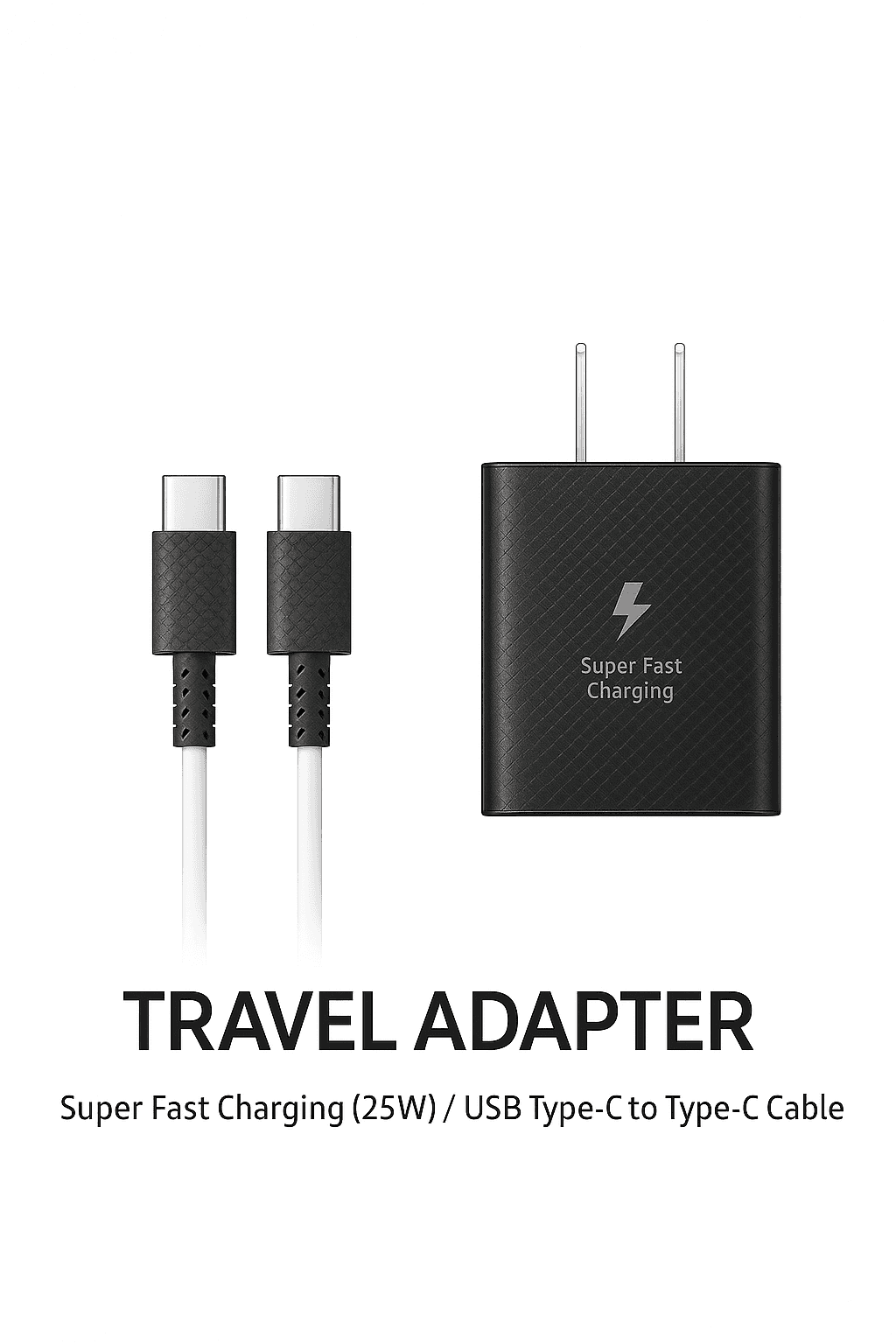 Samsung 25W Super Fast Charging Travel Adapter & USB-C to USB-C Cable Set