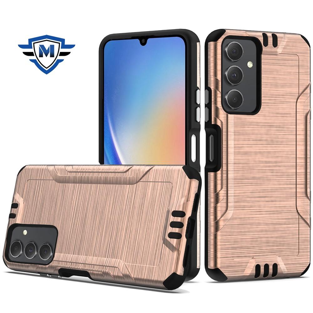 Apple Iphone 15 METKASE Strong Tough Metallic Design Hybrid in Premium Slide-Out Package - Rose Gold