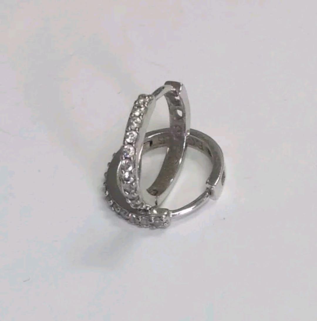 Jewelry CZ Earrings. S925 Sterling Silver, photo 3 of 4