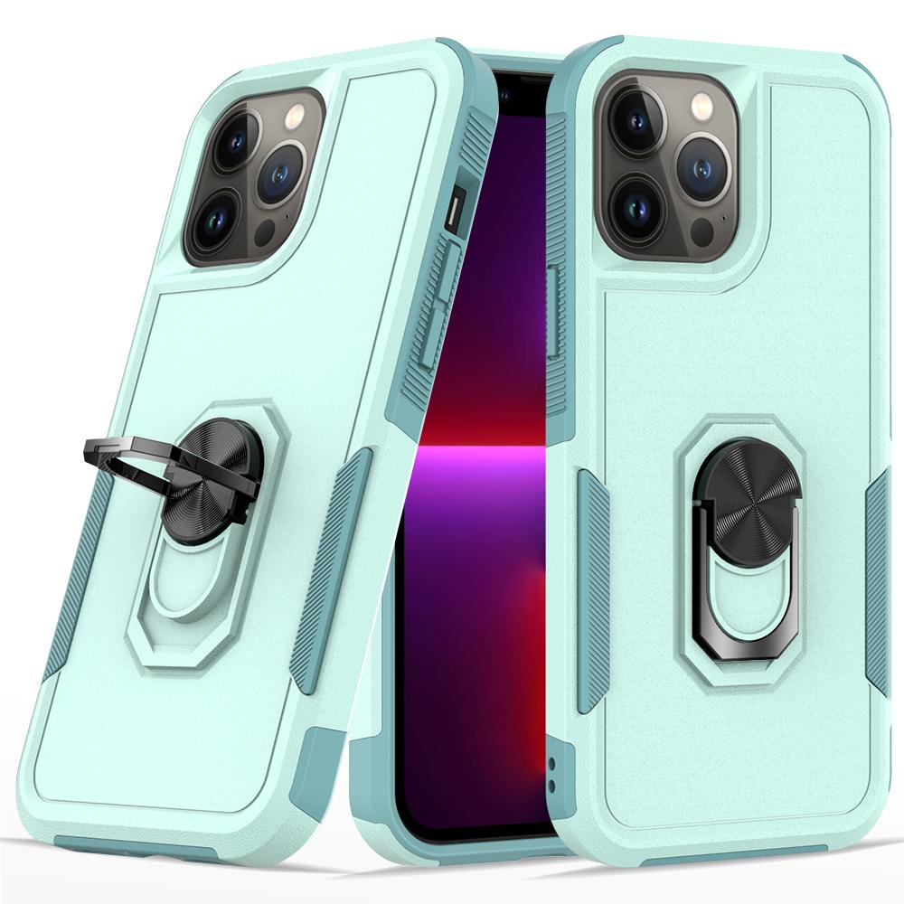 Apple iPhone 14 PRO 6.1" Perfect Tough Thick Hybrid Case with Metal Ring Stand | Heavy-Duty Shockproof Cover