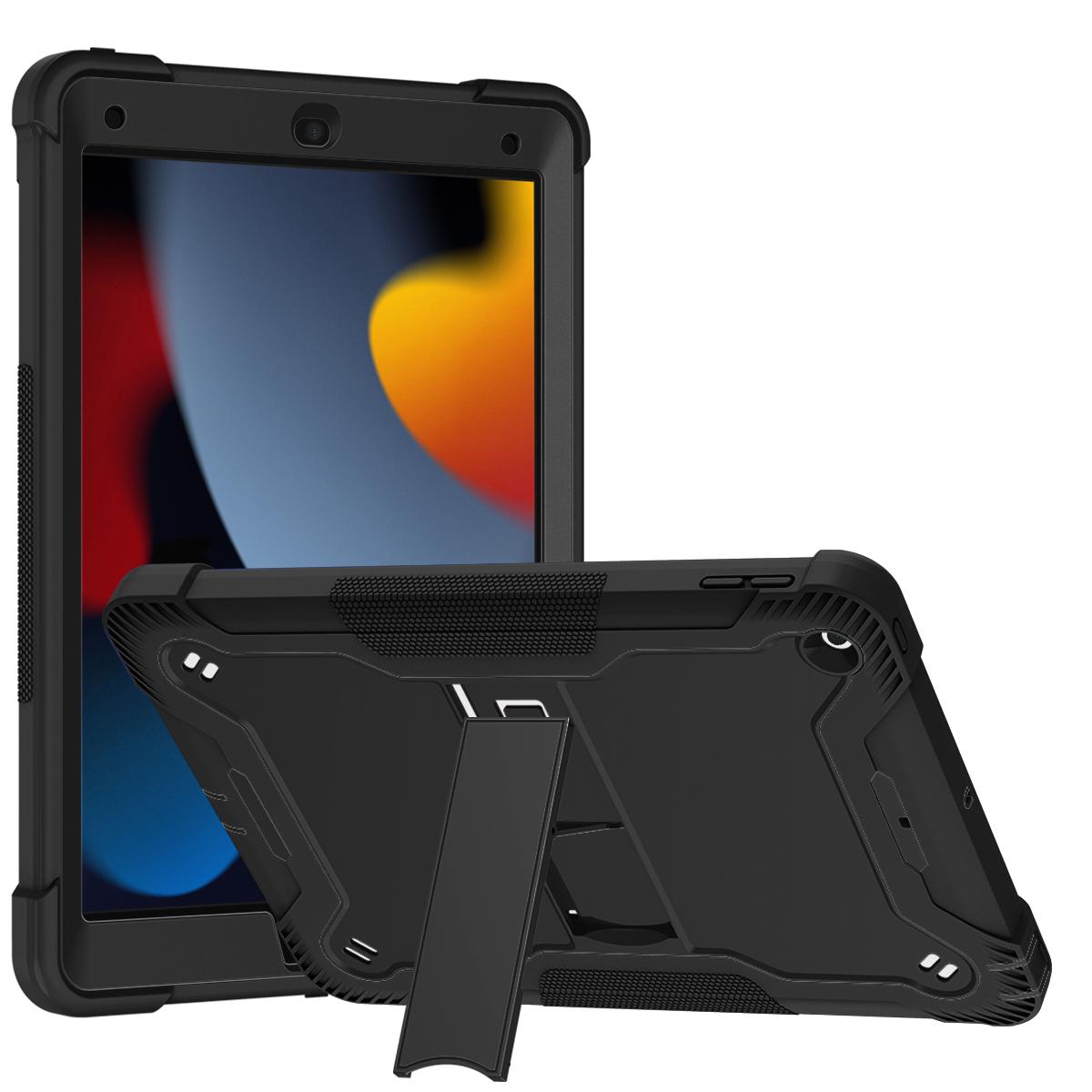 Apple New iPad 9.7 inch Tough Tablet Strong Kickstand Hybrid Case Cover - Black