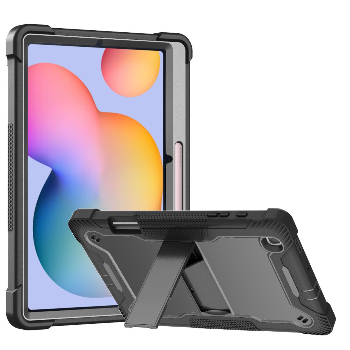 Samsung Galaxy Tab S6 Lite 10.4inch Tough Tablet Strong Kickstand Hybrid Case Cover - Black
