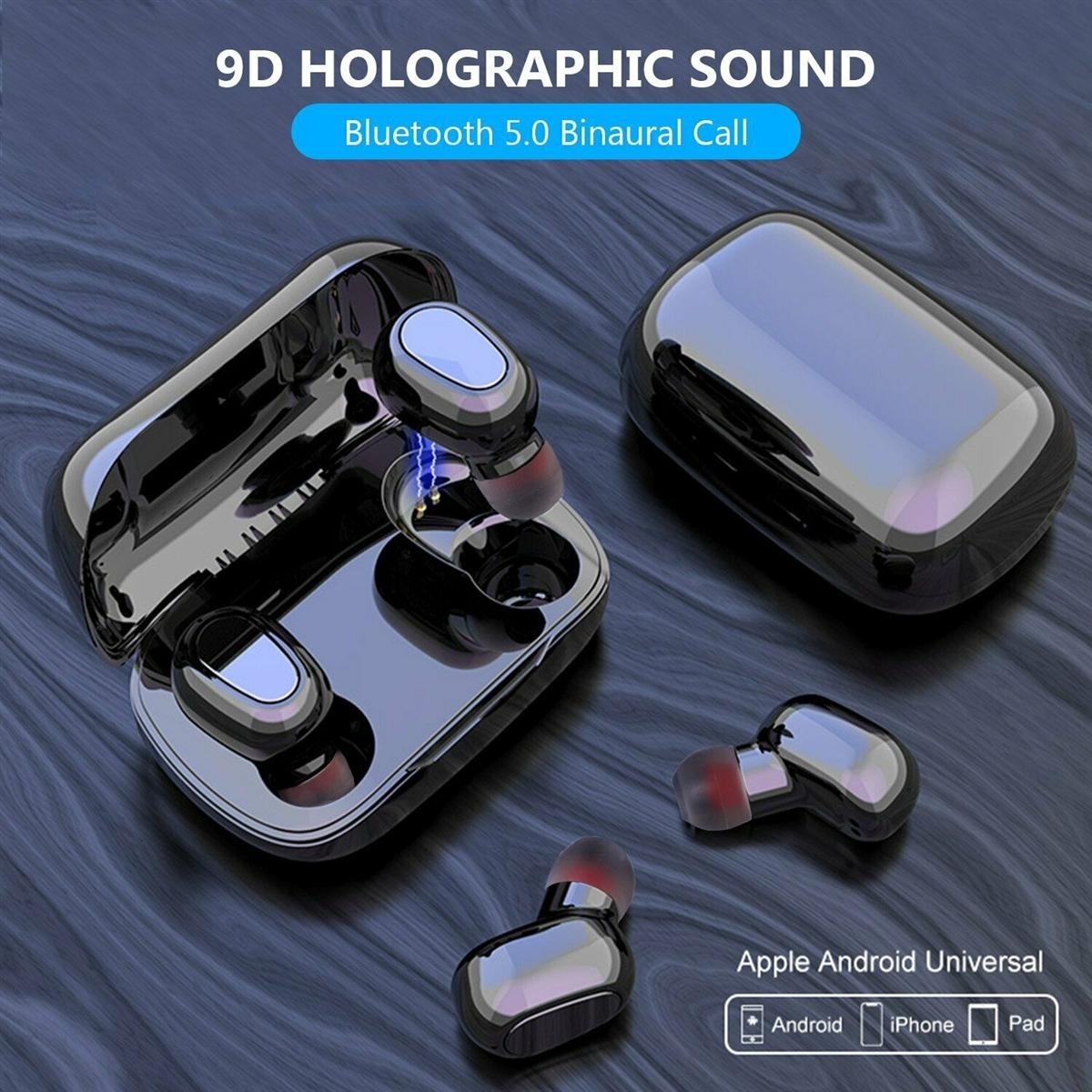 Wireless Headphones Bluetooth Earbuds with Charging Case - Black, photo 5 of 6