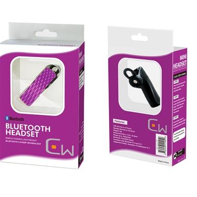 Bluetooth Headset with Volume Control BT619V in Purple