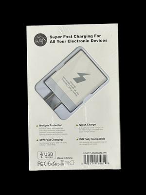 TYPE-C AND USB Home Adapter 65w - White, photo 3 of 3