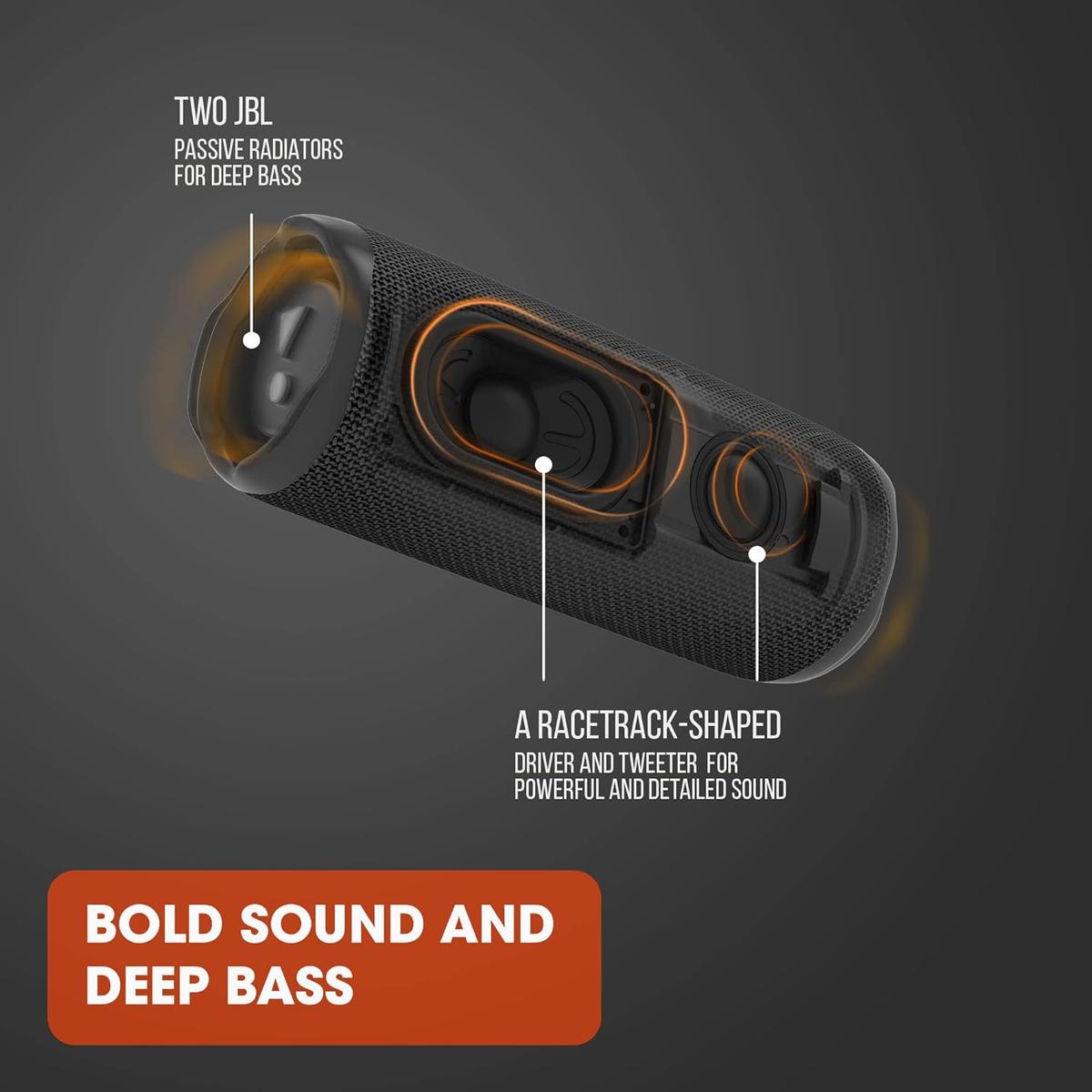 JBL Flip 6 - Portable Bluetooth Speaker, powerful sound and deep bass, IPX7 waterproof, 12 hours of playtime, JBL PartyBoost for multiple speaker pairing for home, outdoor and travel (Blue), photo 4 of 7