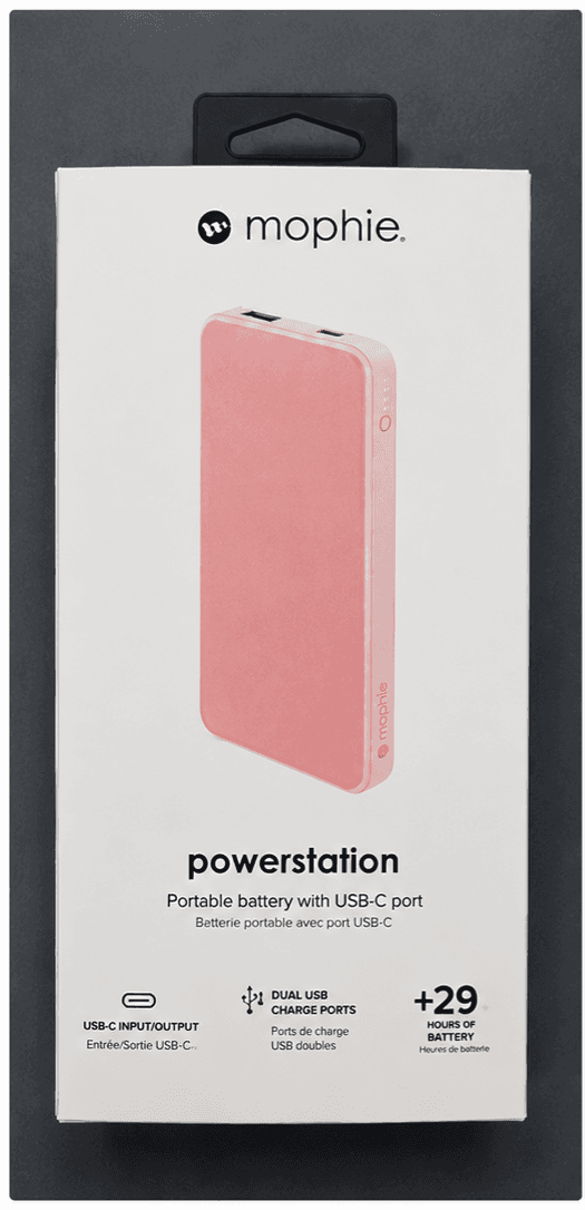 Mophie Powerstation USB-C Portable Power Bank – Pink | Brand New