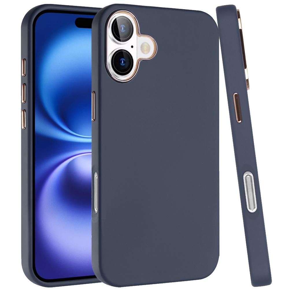 For iPhone 17 Premium Quality Classy Slick Chromed Around Hybrid Case Cover – Dark Blue, photo 3 of 4