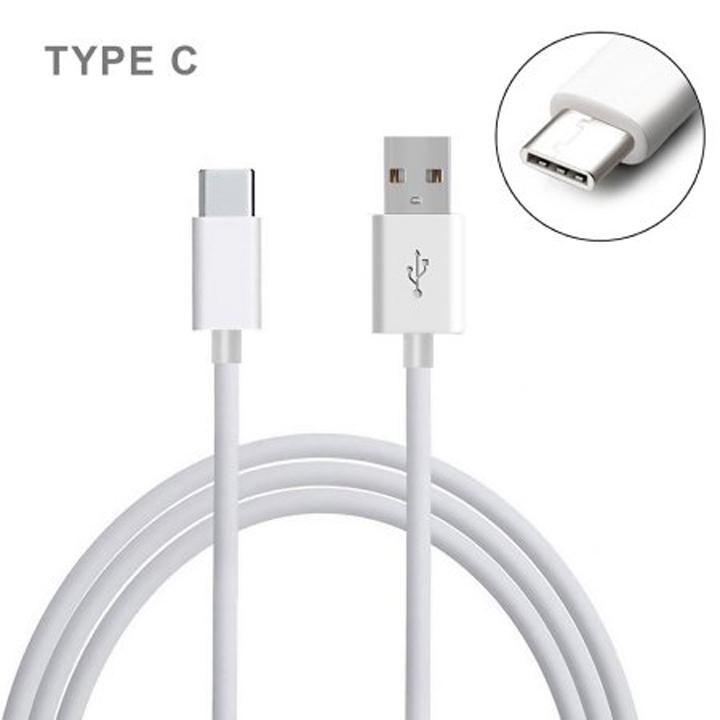 2-IN-1 3.1A Fast Dual USB Wall Charger+ Tpye C Charging Cable Cord for Samsung Note10 S8 S9 S10 in White, photo 2 of 3