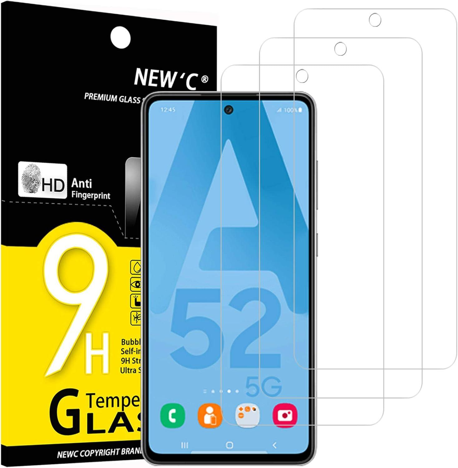 Pack of 3 Samsung Galaxy A52 Tempered Glass Screen Protectors – Ultra Durable, Anti-Scratch, HD Clarity & Easy Bubble-Free Install