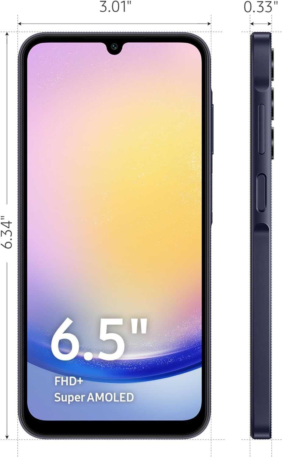 SAMSUNG Galaxy A25 5G A Series Cell Phone, 128GB Unlocked Android Smartphone, AMOLED Display, Advanced Triple Camera System, Expandable Storage, Power Sound w/Stereo Speakers, photo 3 of 4