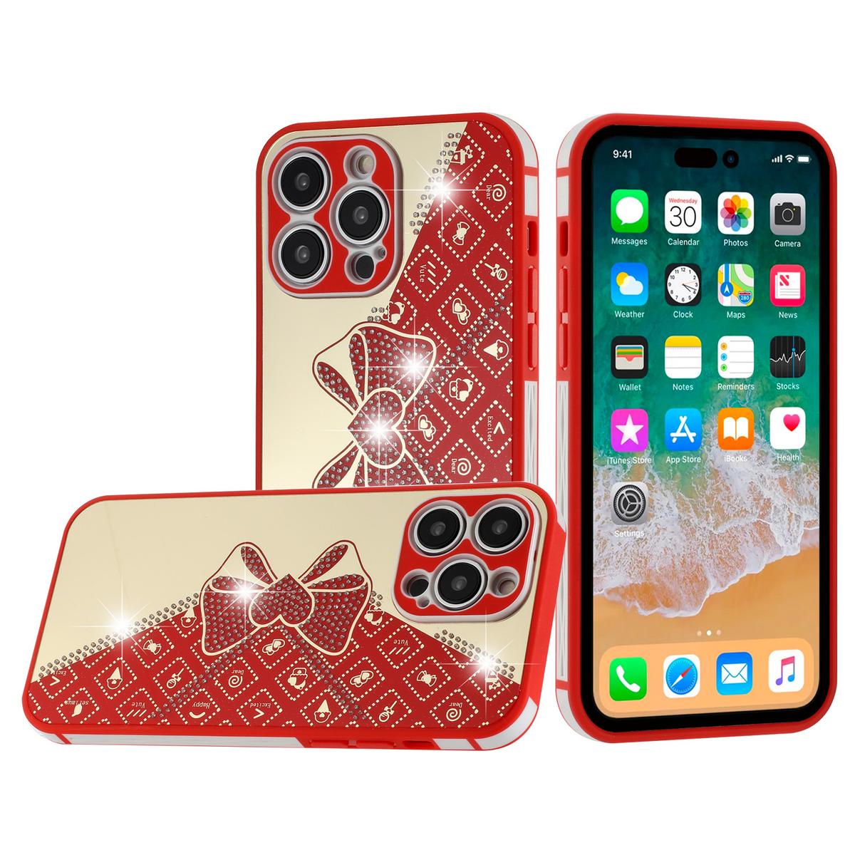 Apple iPhone 14 PRO 6.1" SPLENDID Glitter Bow Design Soft TPU Case Cover – Elegant & Sparkly, photo 9 of 10