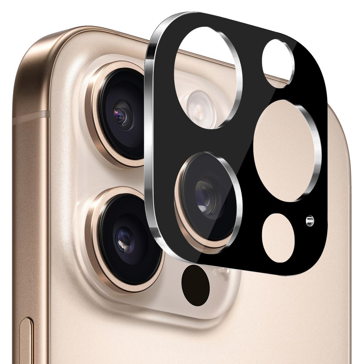 iPhone 16 Pro Max 6.9 Inch Camera Lens Protector Black Colored Edge Tempered Glass 2.5D