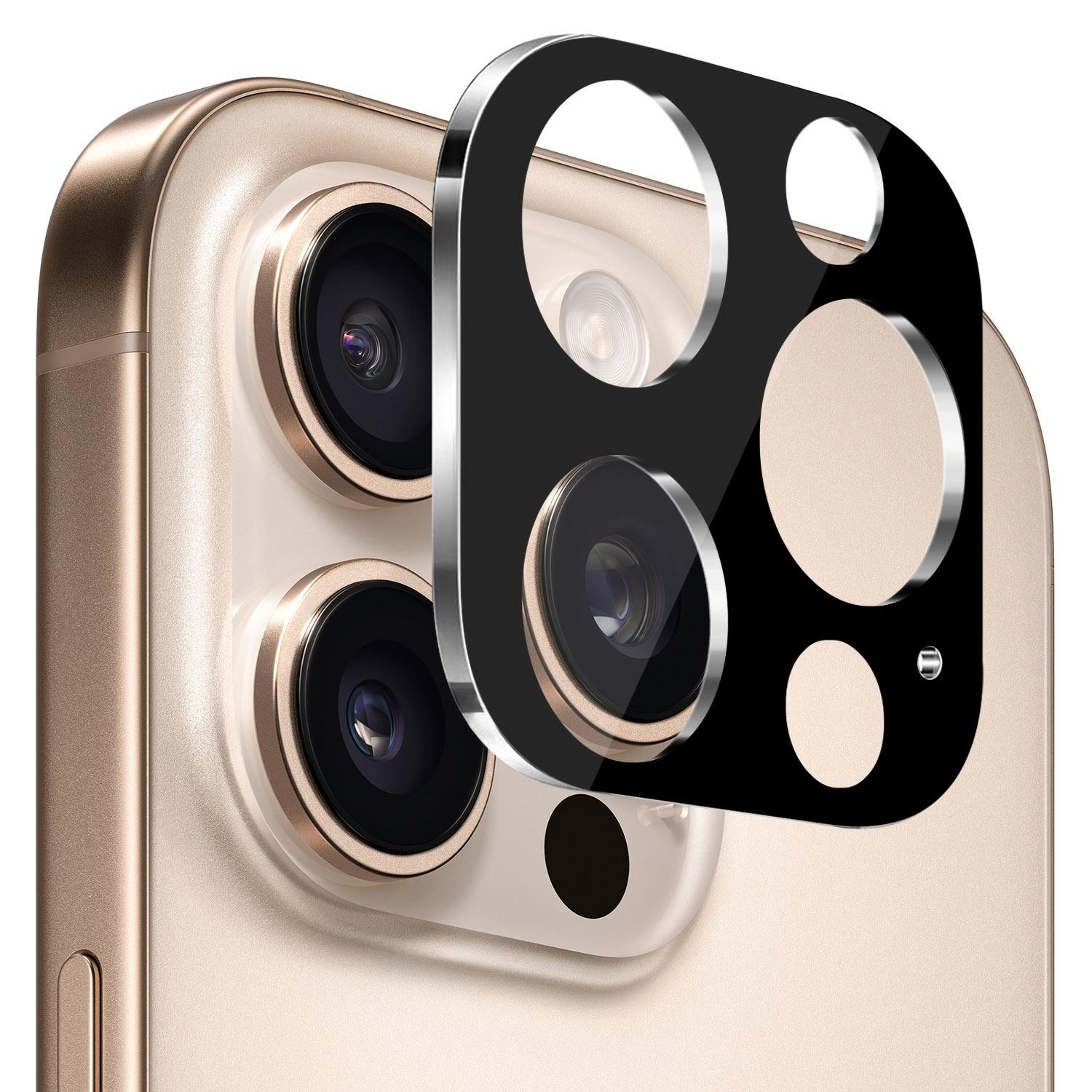iPhone 16 Pro Max 6.9 Inch Camera Lens Protector Black Colored Edge Tempered Glass 2.5D