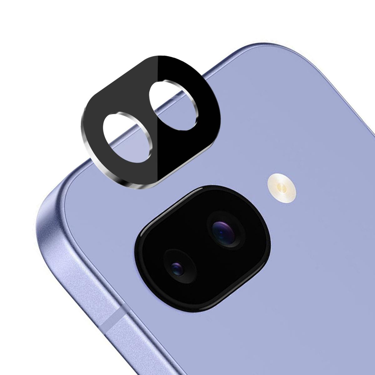 Google Pixel 9A Camera Lens Colored Edge Tempered Glass Protector - Black, photo 2 of 2