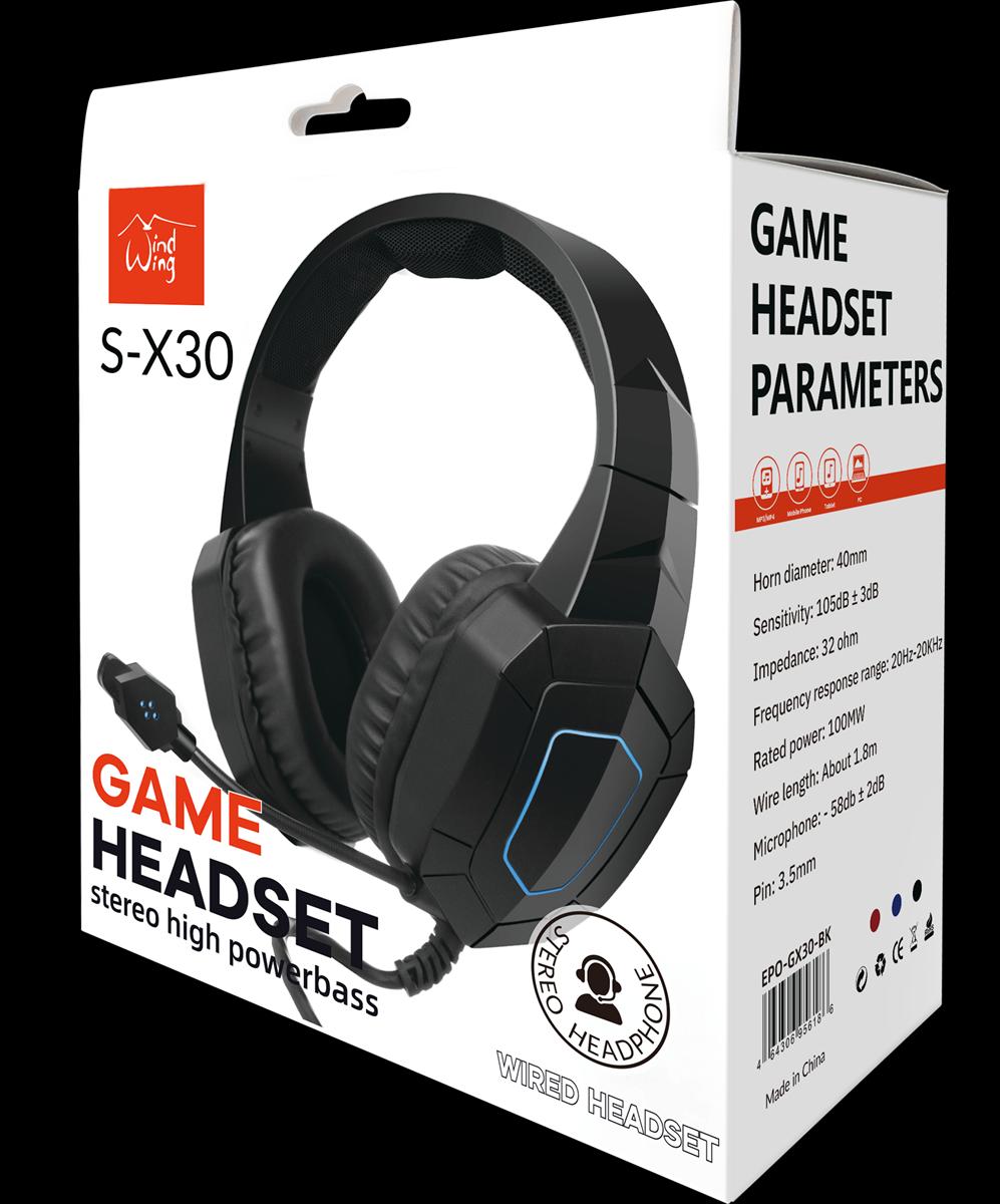 Game headset Parameters Stereo high powerbass - Black