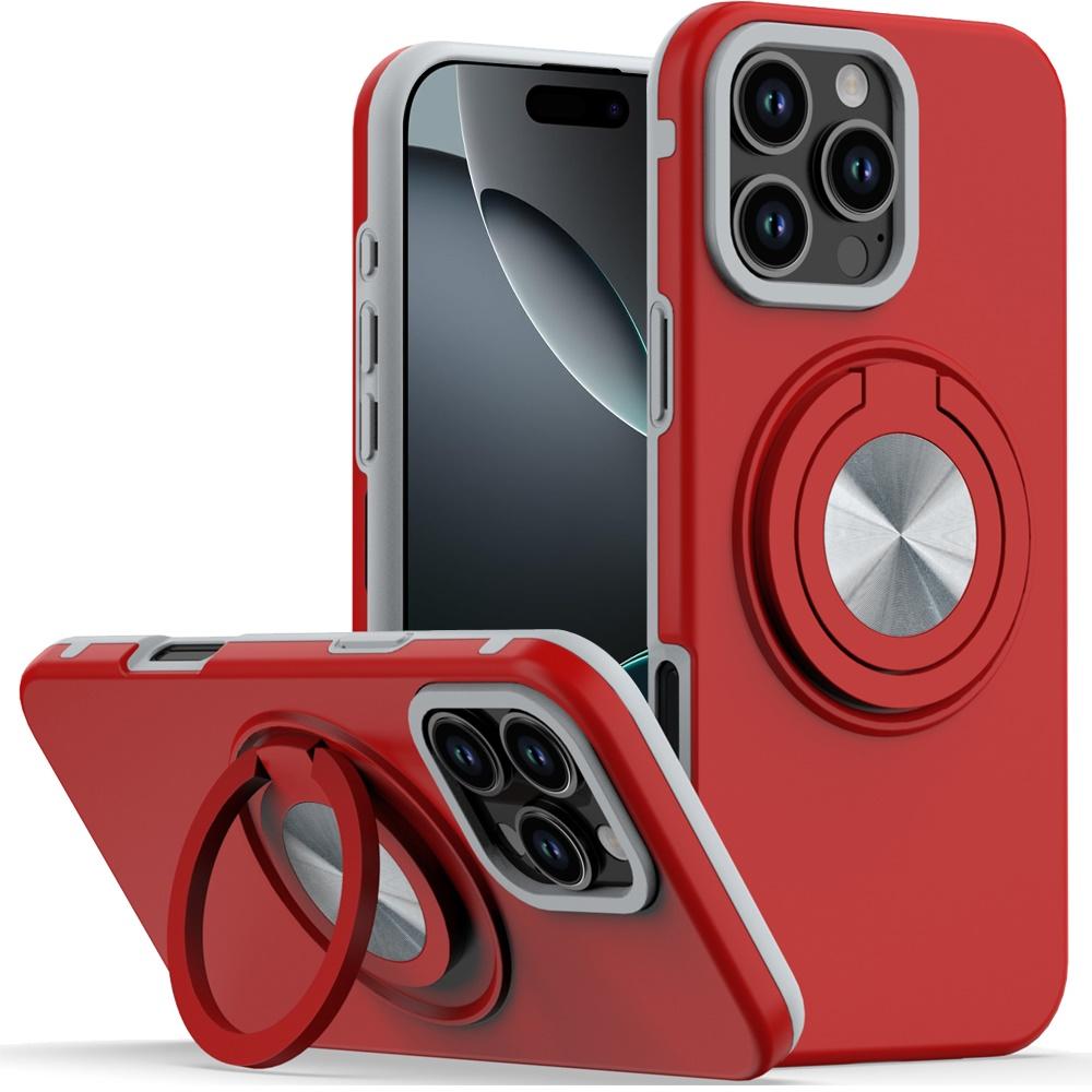 iPhone 16 Pro 6.3" Metal CD Pattern Hybrid Case | Matte Finish with 360° Rotational Ring & Car Mount Compatibility, photo 5 of 6