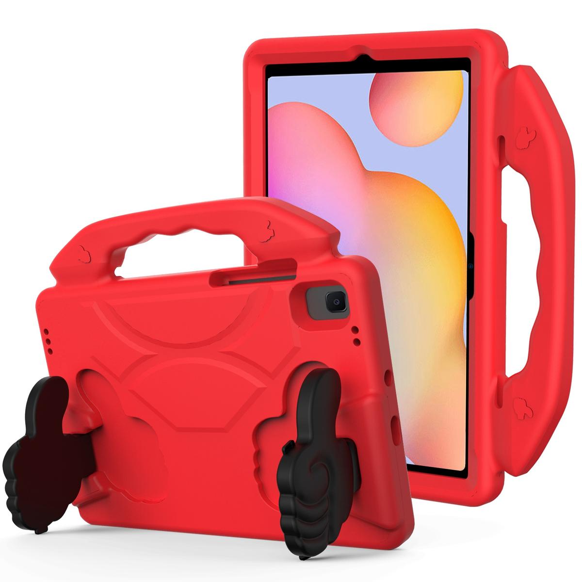 Samsung Galaxy Tab S6 Lite 10.4inch Thumbs Up Kickstand Shockproof Tablet Case Cover - Red