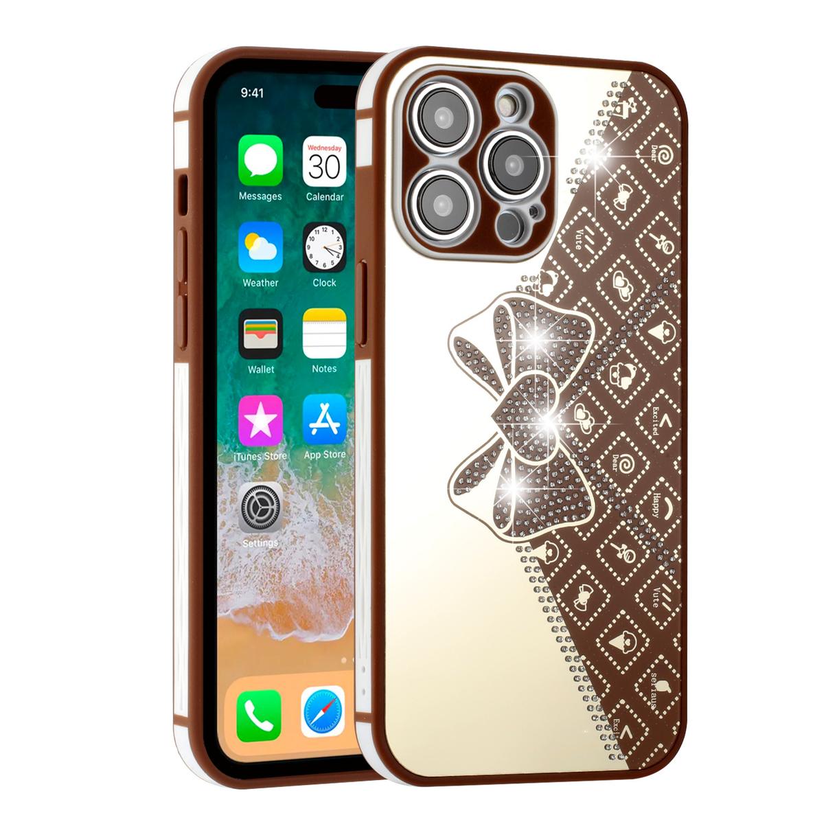 Apple iPhone 14 PRO 6.1" SPLENDID Glitter Bow Design Soft TPU Case Cover – Elegant & Sparkly, photo 6 of 10