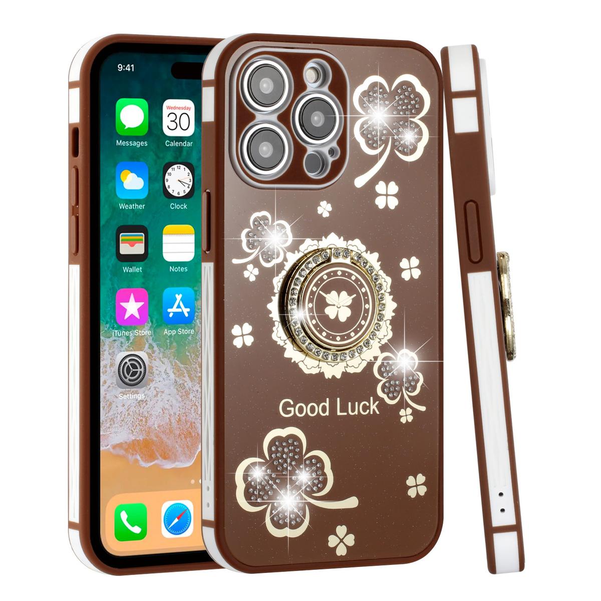 Apple iPhone 14 PRO 6.1" SPLENDID Glitter Good Luck Floral Soft TPU Case Cover – Charming & Protective, photo 6 of 10