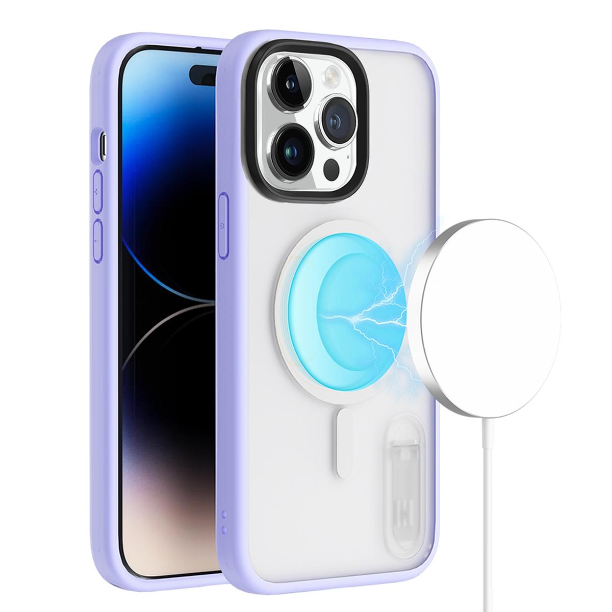 iPhone 14 PRO 6.1" Greatest Clear Acrylic [Magnetic Circle] Tough Shockproof Hybrid Case with Metal Buttons – Heavy-Duty & MagSafe Compatible, photo 5 of 17