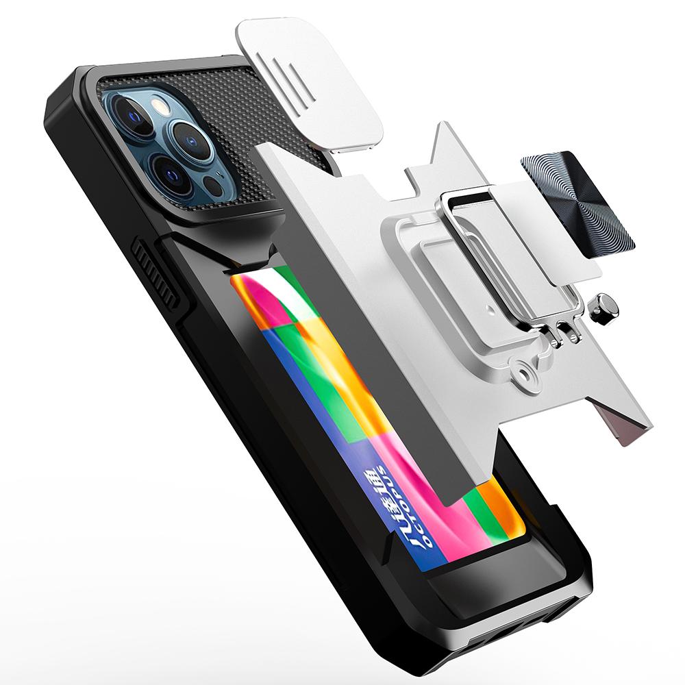 iPhone 15 Multi-Functional Card Holder Hybrid Case with Magnetic Ring Stand & Camera Protection, photo 5 of 7