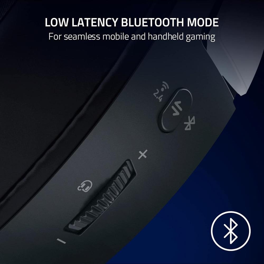 Razer Kaira Pro HyperSpeed Wireless Gaming Headset with Haptics for PlayStation 5 / PS5, PS4, PC, Mobile: Titanium 50mm Drivers - Hybrid Mic - Low Latency Bluetooth - 30 Hr Battery - White & Black, photo 8 of 8