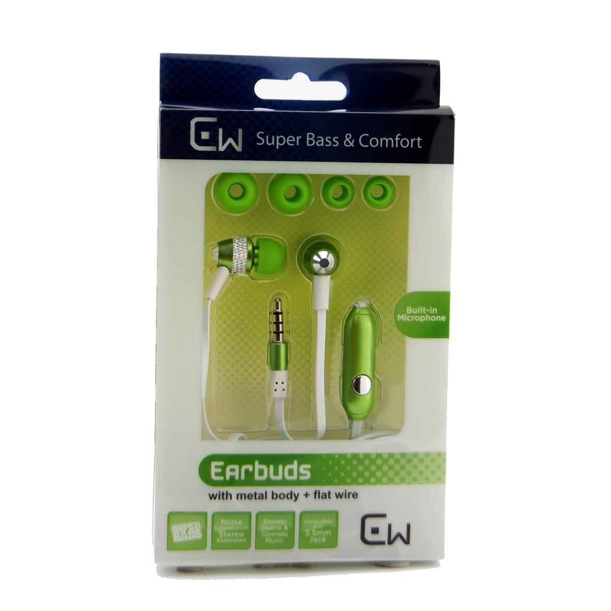 Metal Stereo Hands Free with Super Sound M16 - Green