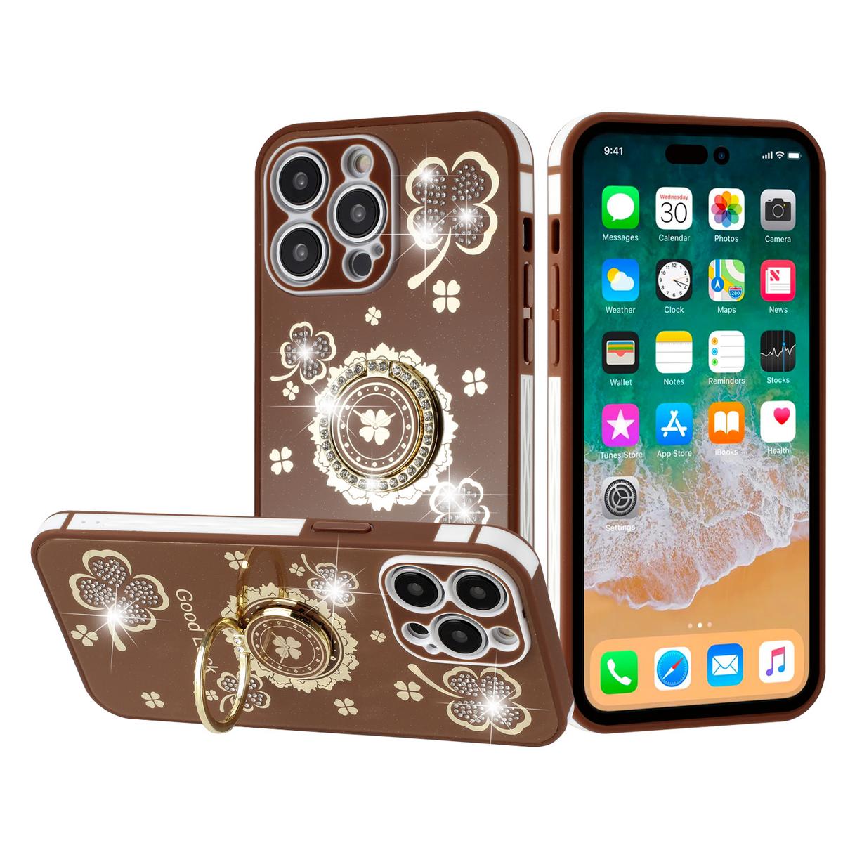 Apple iPhone 14 PRO 6.1" SPLENDID Glitter Good Luck Floral Soft TPU Case Cover – Charming & Protective, photo 5 of 10