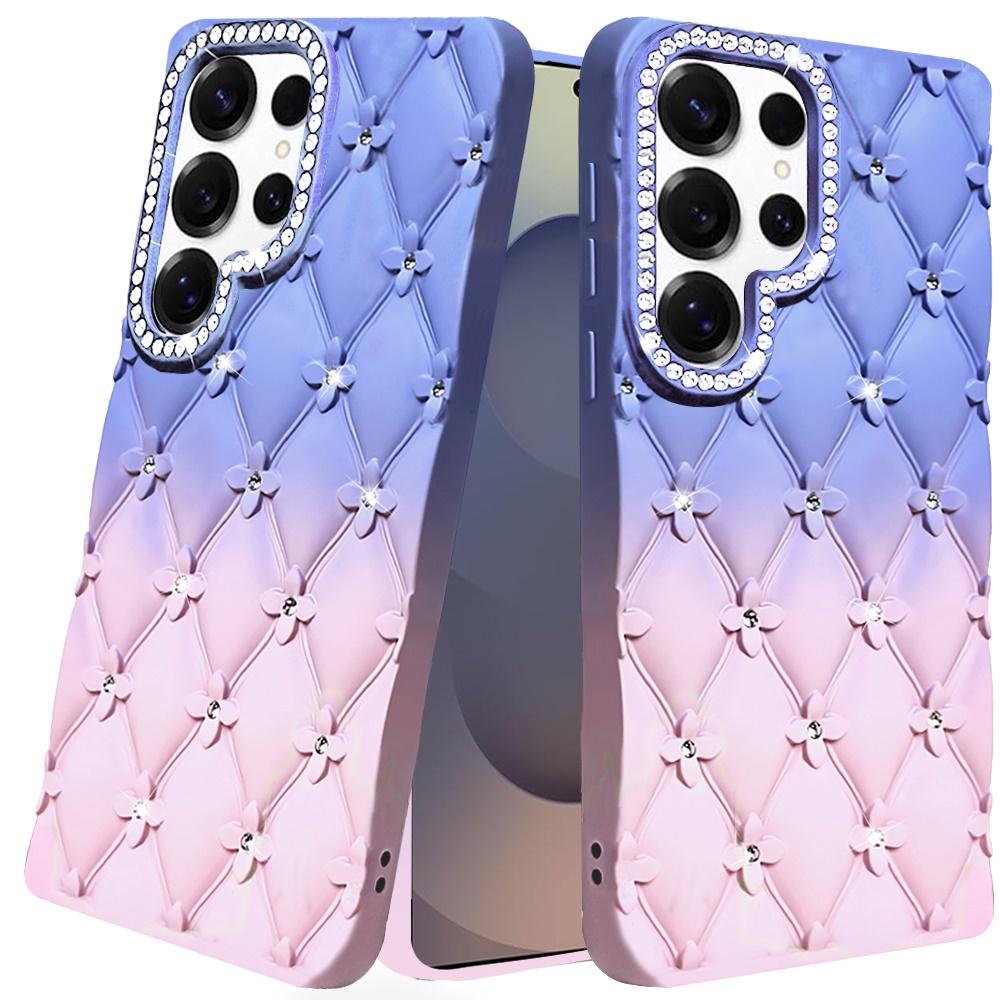 Luxury Pink Floral Bling Phone Case for Samsung Galaxy S26 Ultra, photo 3 of 3