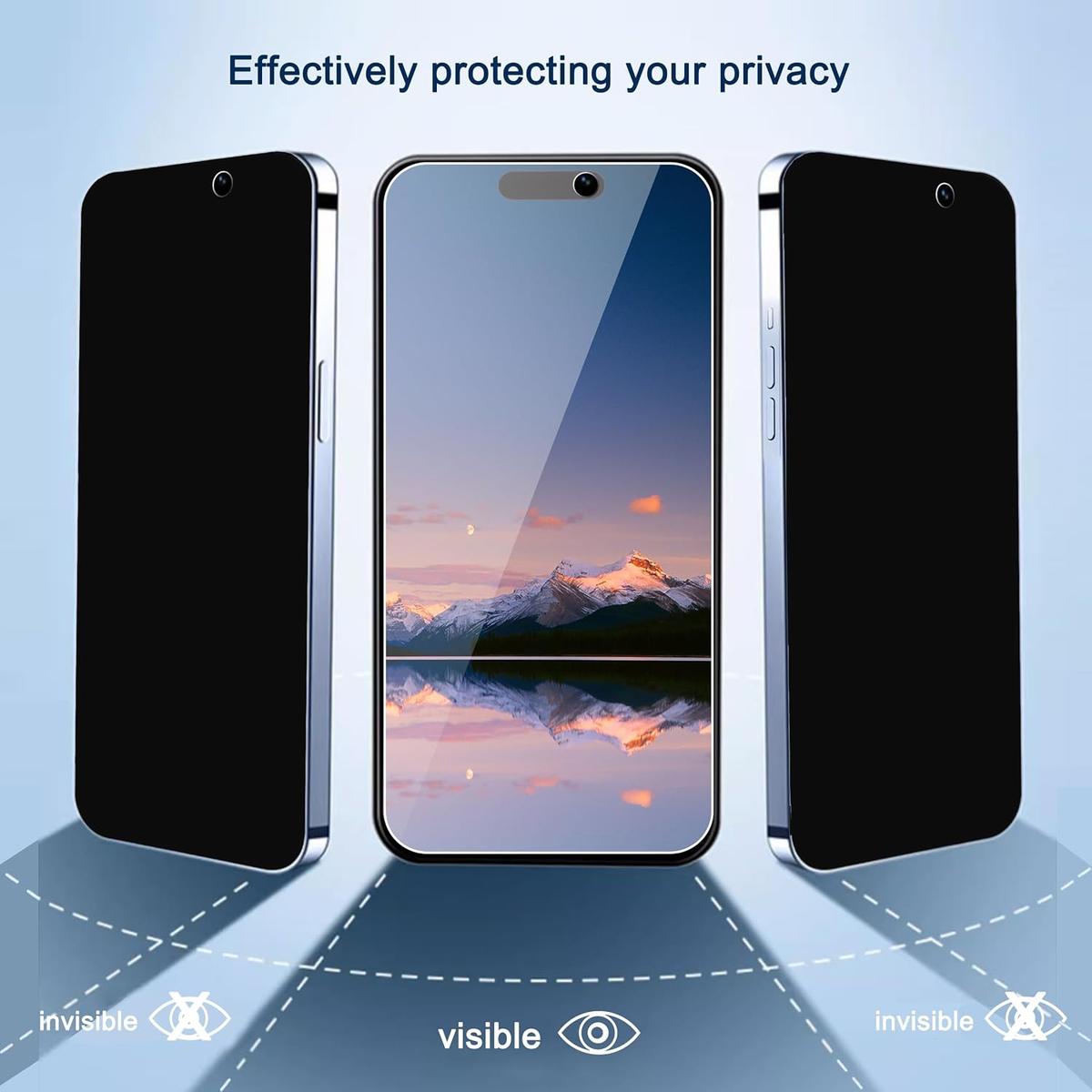 Premium Quality Privacy Tempered Glass Screen Protector for iPhone 11 to 18 Pro Max, photo 2 of 6