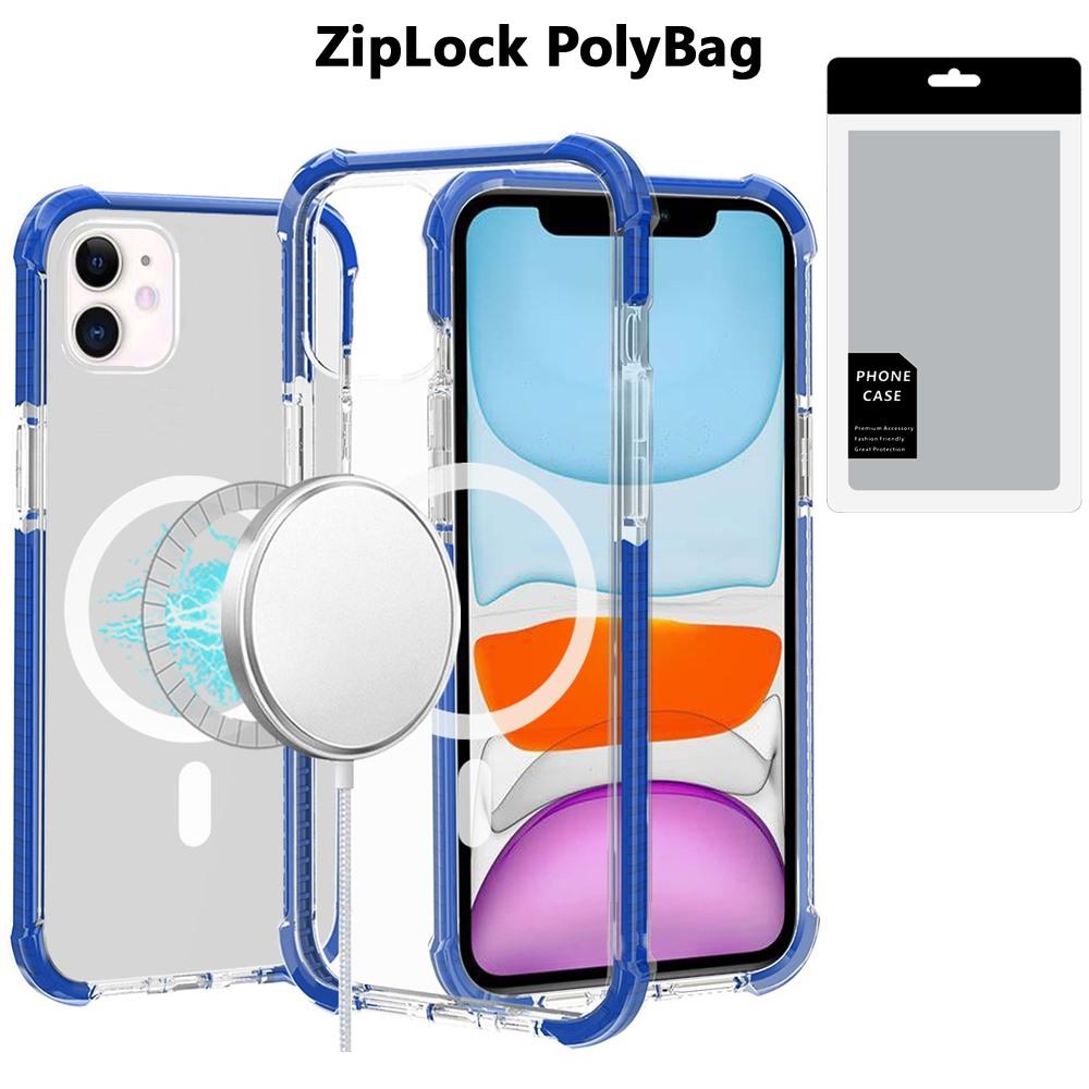 iPhone 11 PU Leather Case with Built-in Magnetic Circle & Colored Metal Buttons – Premium Finish, photo 2 of 5