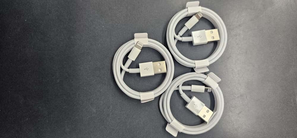 Loose USB-A to Lightning Cables (White) - (Quantity: 3) product