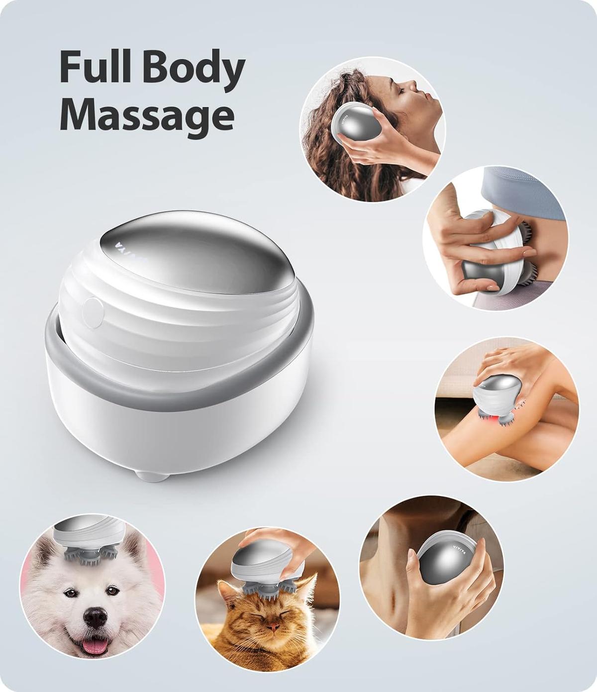Electric Scalp Massager, Head Massager Scalp with 4 Removable Massage Claws, Rechargeable Waterproof Handheld Head Massage Scalp for Full-Body Massage, Deep Clean and Stress Relax, White BRAND NEW, photo 2 of 4