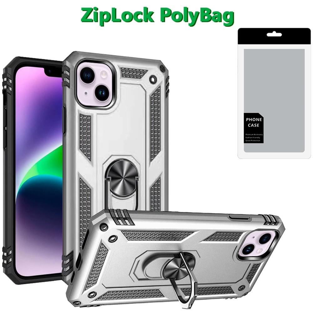 iPhone 13 / 14 Magnetic Ring Kickstand Hybrid Case – Shockproof & Stand-Ready, photo 3 of 4