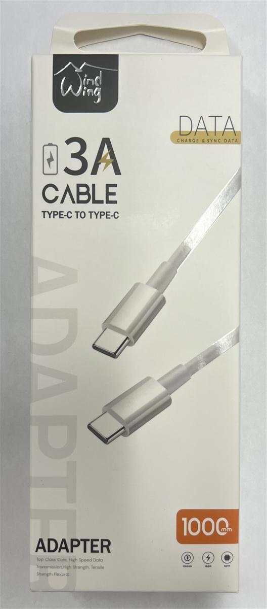 USB-C to USB-C Fast Charge Type C to Type C Cable Cord with Package in Black, photo 3 of 4