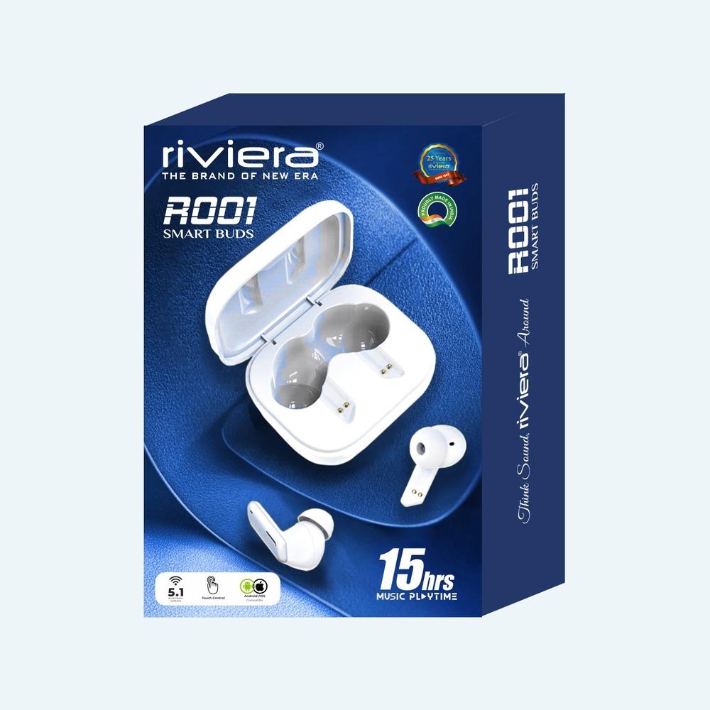 RIVIERA R001 Smart TWS Bluetooth 5.1 Earbuds-RIVIERAR001-WHITE