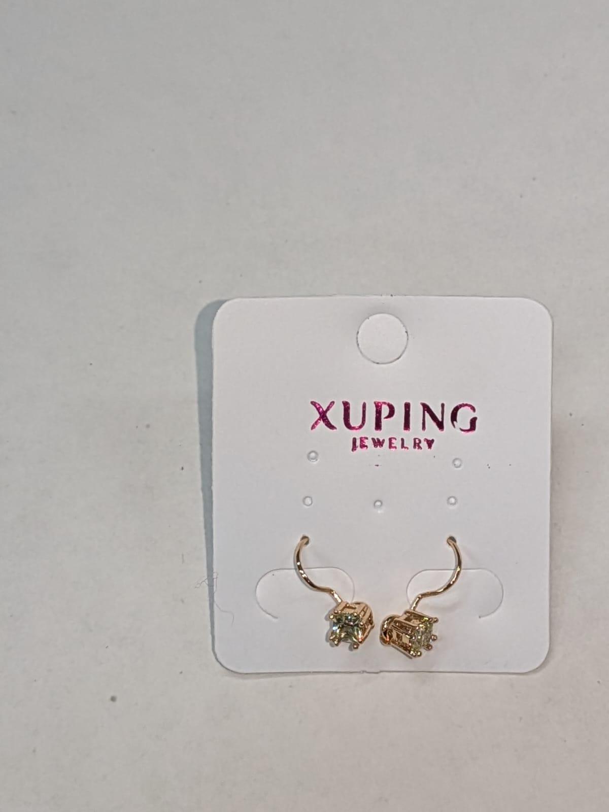 Xuping Zircon Flower Loop Earrings, photo 2 of 2