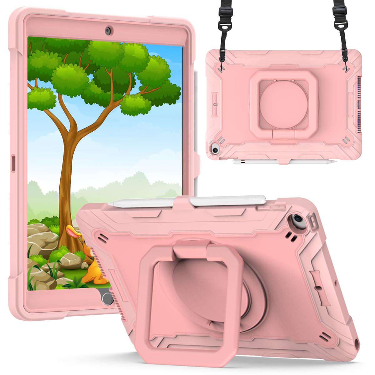Samsung Galaxy Tab S9 Plus Tablet Tough Hybrid Rotating 360 Degree Kickstand - Rose Gold