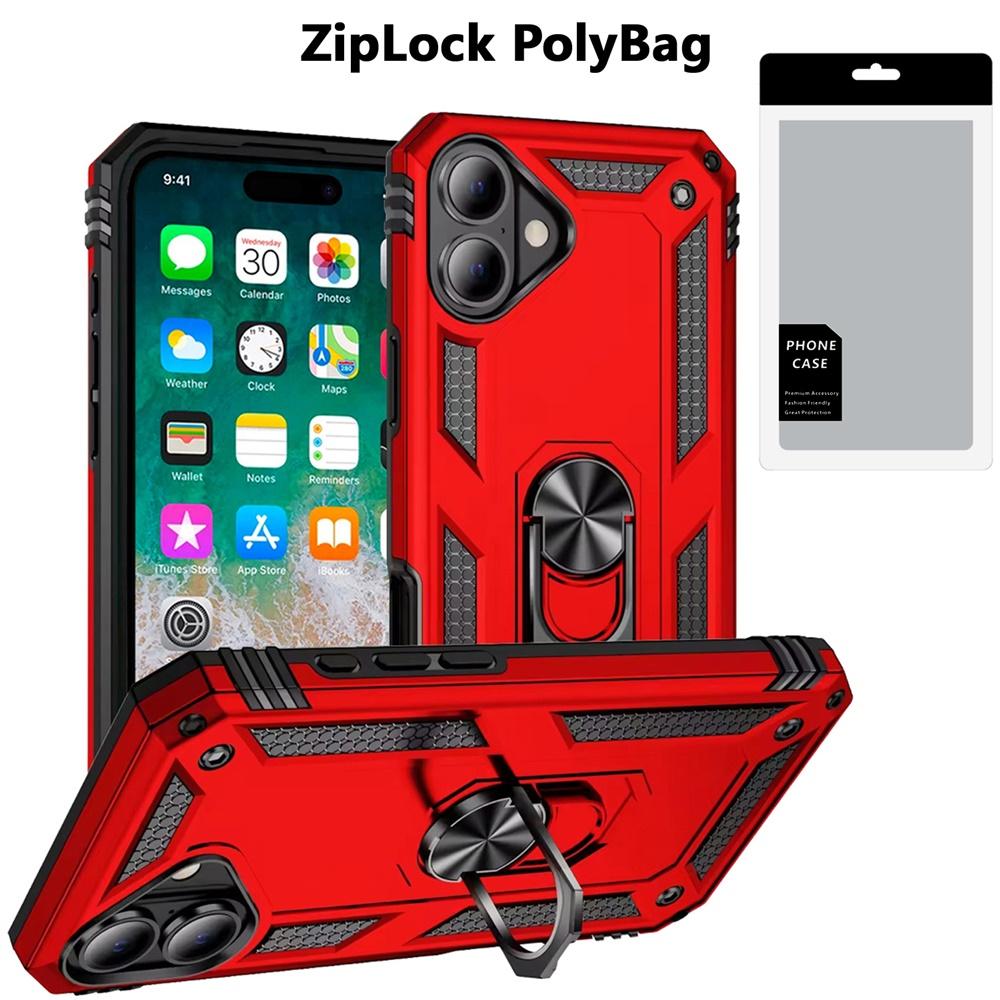 iPhone 16 Plus 6.7" Hybrid Case – Magnetic Ring Kickstand, photo 3 of 3