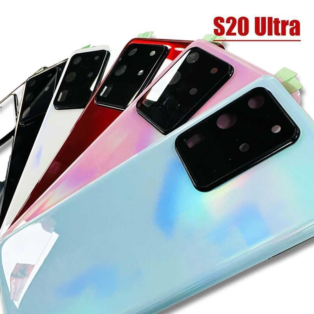 Back Battery Rear Door Glass Cover with Camera Lens For Samsung Galaxy S20 Ultra, photo 3 of 3