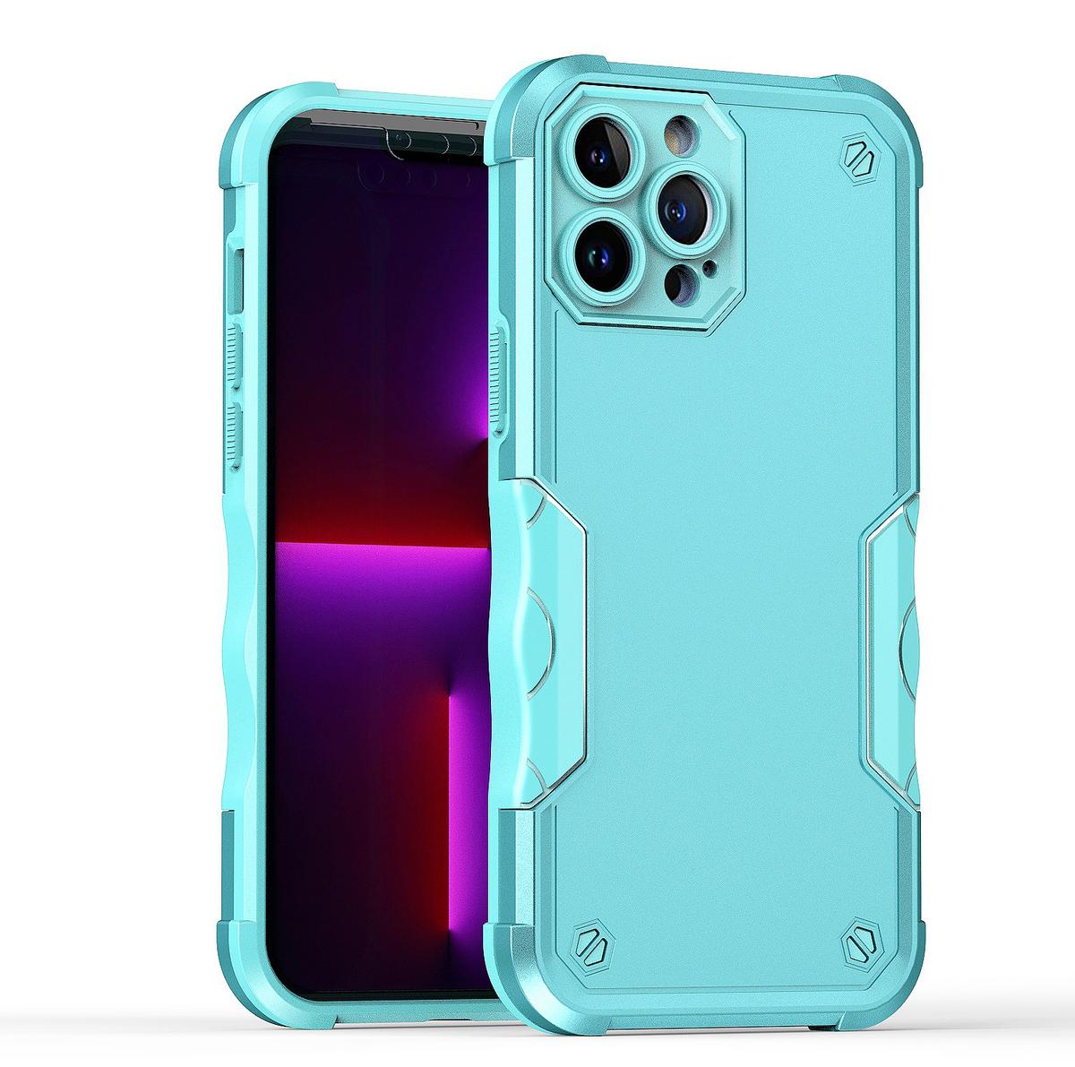 iPhone 15 Exquisite Tough Shockproof Hybrid Case Cover - Teal
