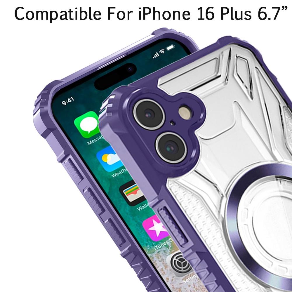 iPhone 16 Plus 6.7" CD Pattern Transparent Hybrid – Magnetic Circle, photo 4 of 5