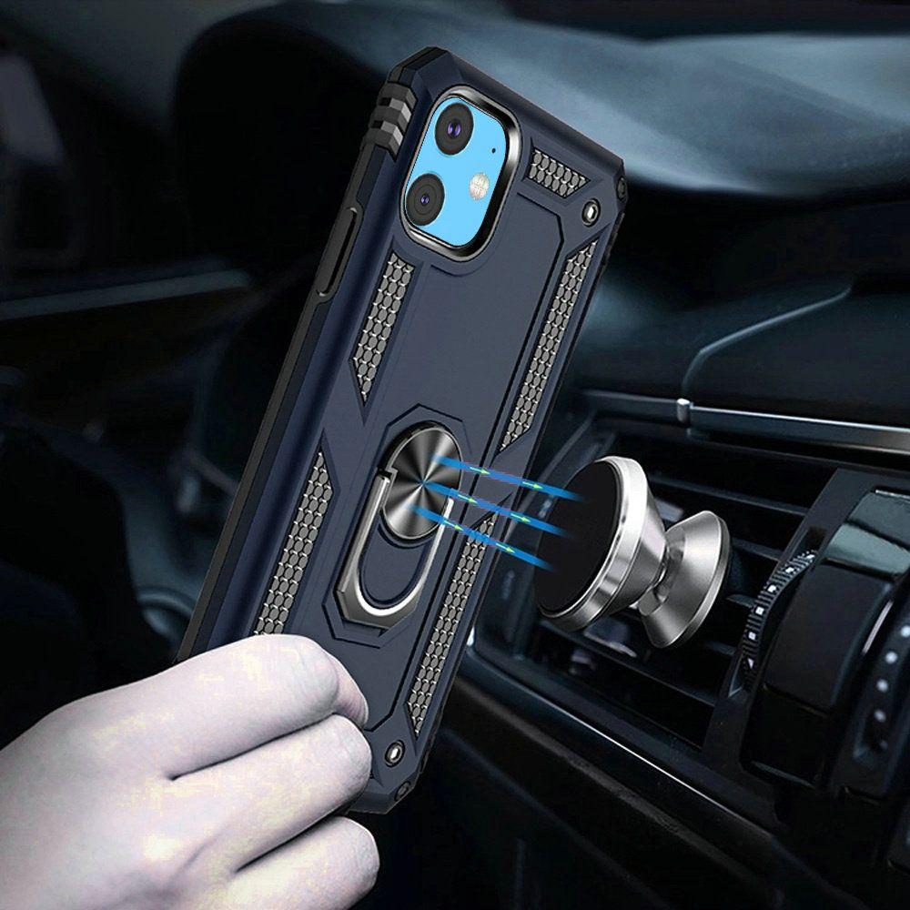 iPhone 15 Plus Ring Magnetic Kickstand Hybrid Case Cover, photo 4 of 7