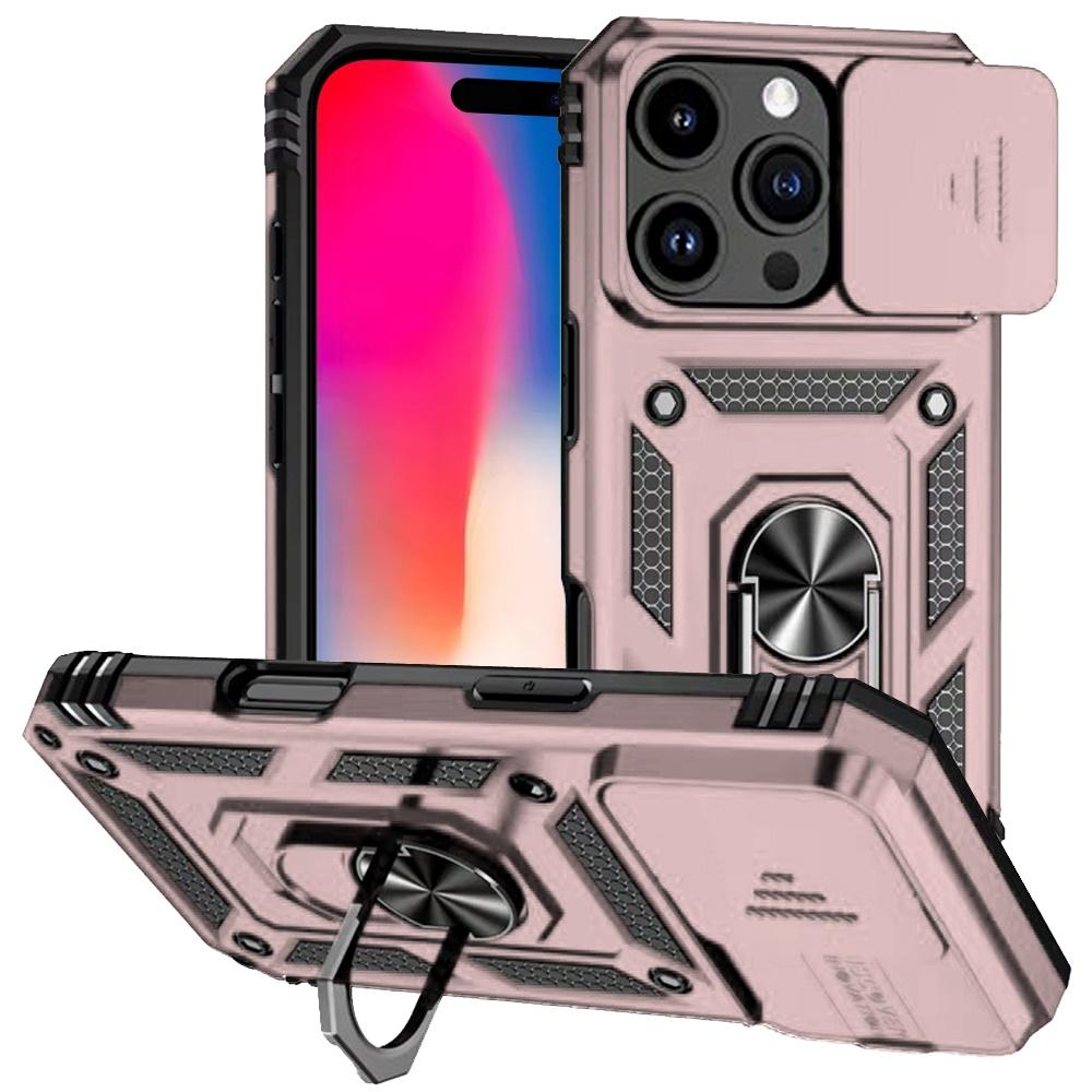 iPhone 16 Pro 6.3" Magnetic Ring Stand Case | Shockproof Protective Cover with Camera Guard & Kickstand, photo 5 of 9