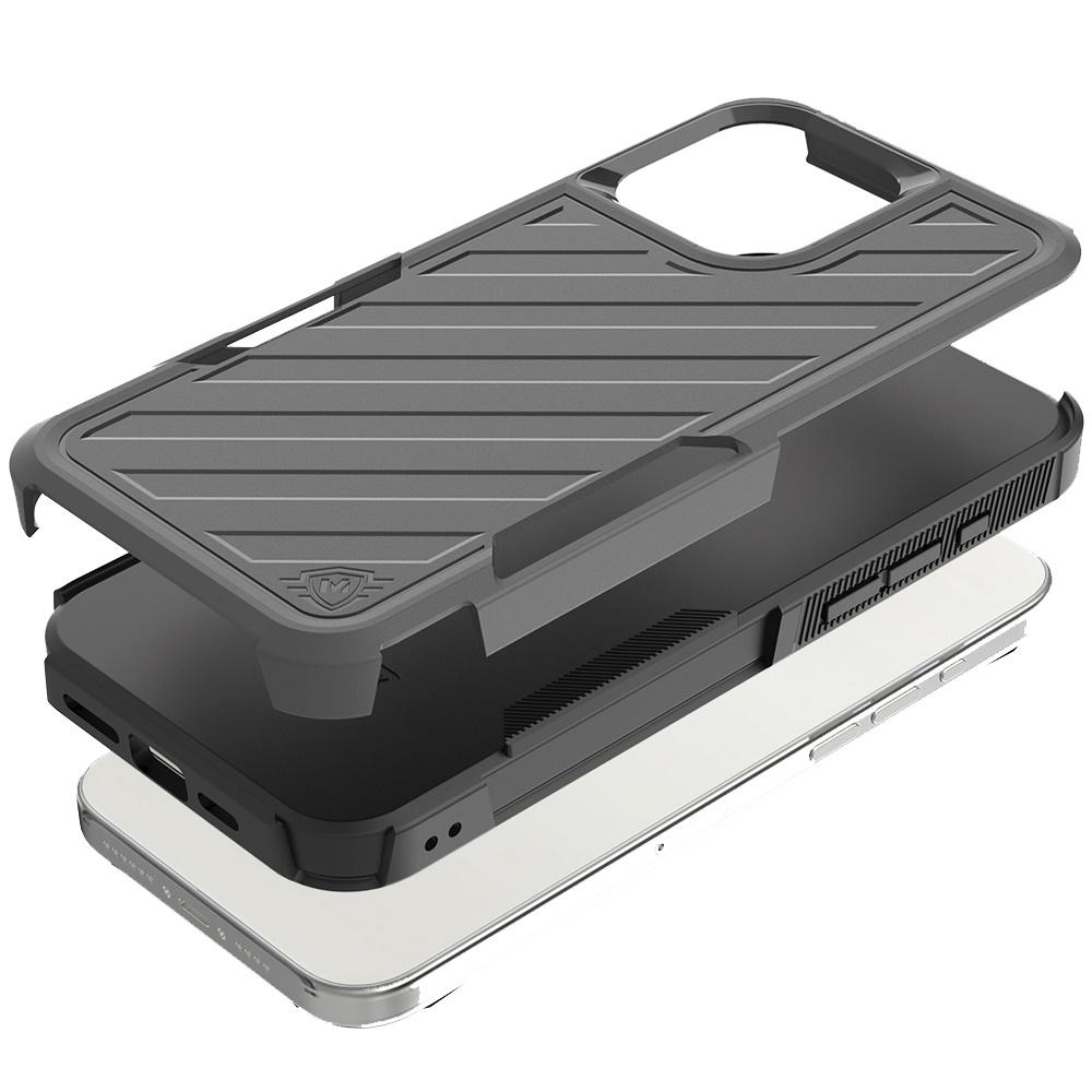 iPhone 16 Pro 6.3" METKASE Noble Lined Dual-Layer Hybrid Case | Shockproof Rugged Cover in Slide-Out Premium Packaging, photo 8 of 13