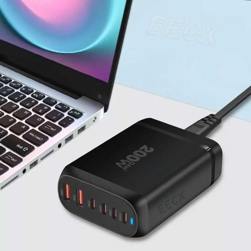 120W Gan Charger PD 40W Fast Charging Station 6 Ports for iPhone Type C Charger, photo 2 of 5